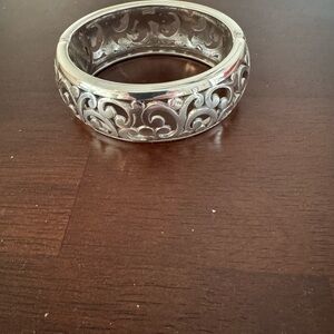 Brighton Silver wide Bangle Bracelet
